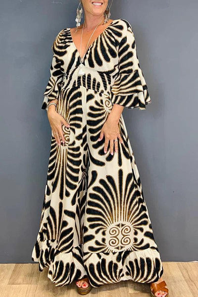 Delara - Classy Printed Jumpsuit